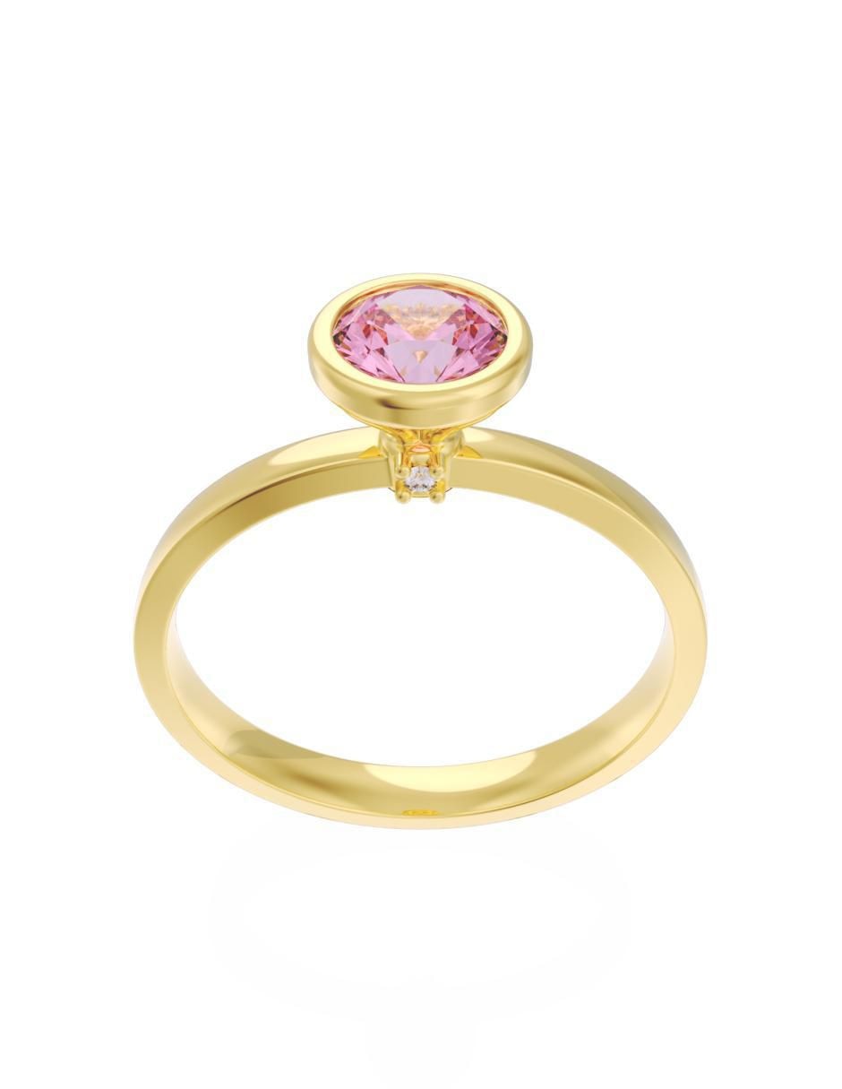 Anillo de compromiso "de" oro 14 k fonelli eternidad zirconia