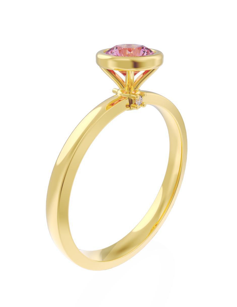 Anillo de compromiso "de" oro 14 k fonelli eternidad zirconia