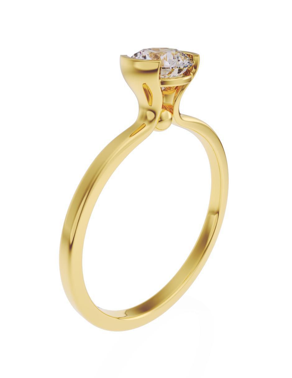 Anillo de compromiso "de" oro 14 k fonelli eternidad zirconia