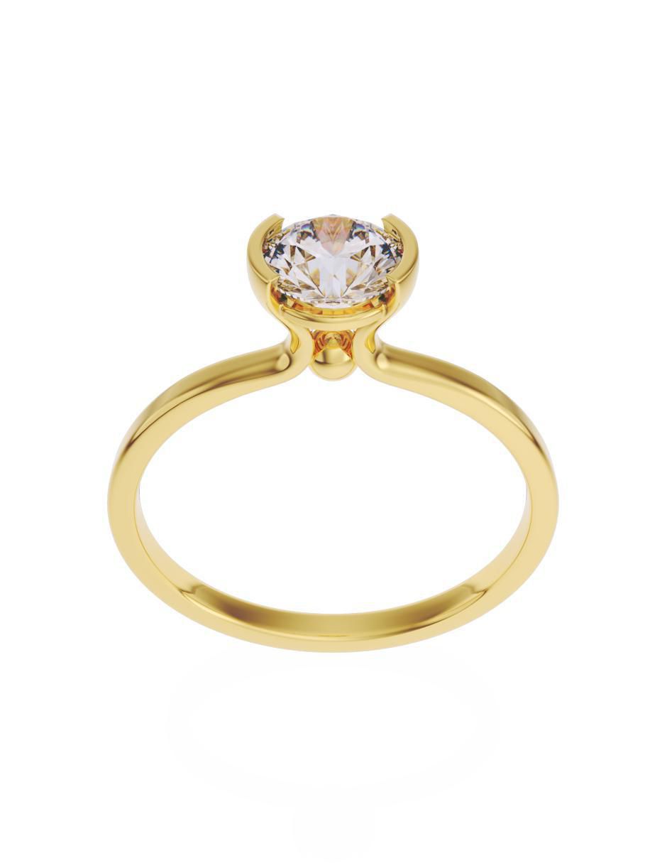 Anillo de compromiso "de" oro 14 k fonelli eternidad zirconia