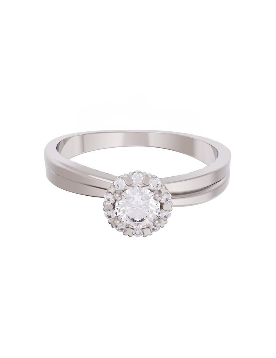 Anillo de compromiso de oro 14 k Eternidad zirconia Anillo de compromiso de oro 14 k Eternidad zirconia
