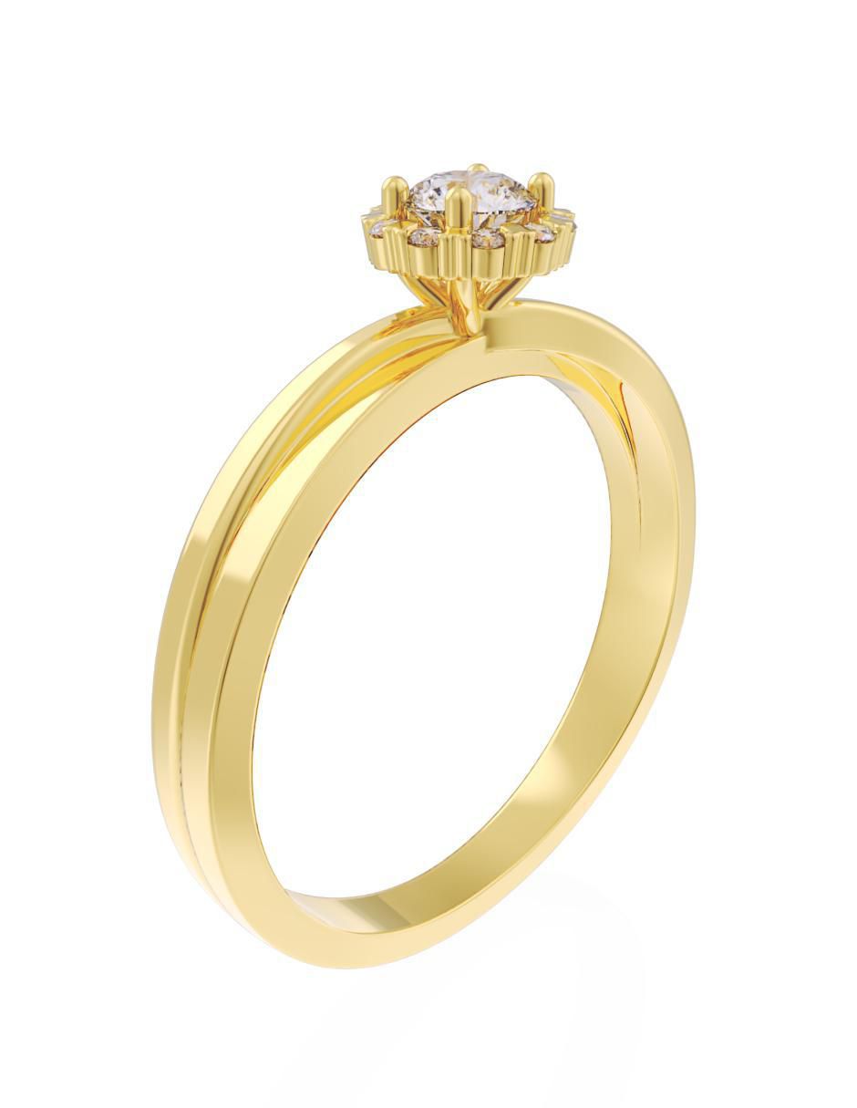 Anillo de compromiso "de" oro 14 k fonelli eternidad zirconia