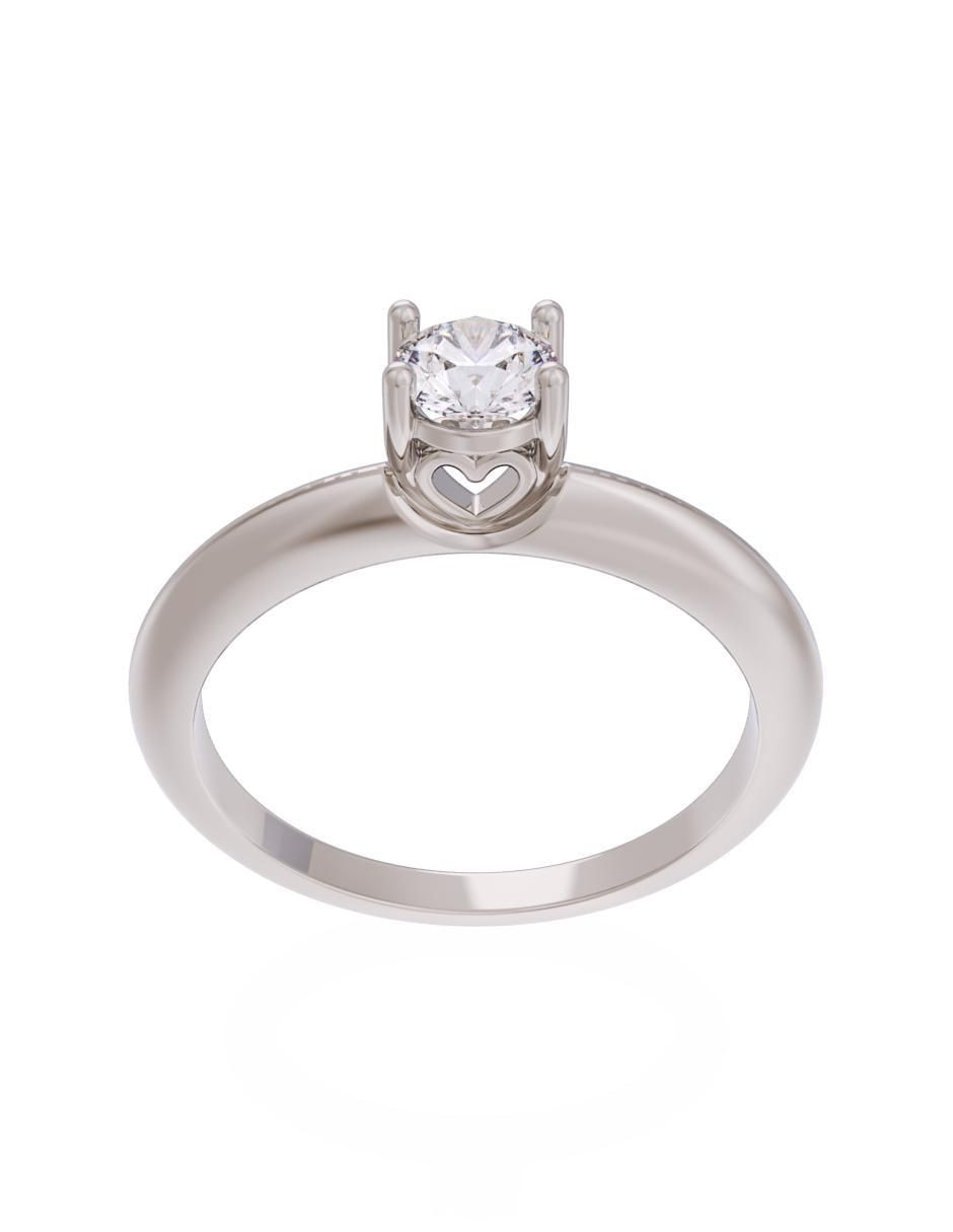 Anillo de compromiso de oro 14 k Eternidad zirconia 2