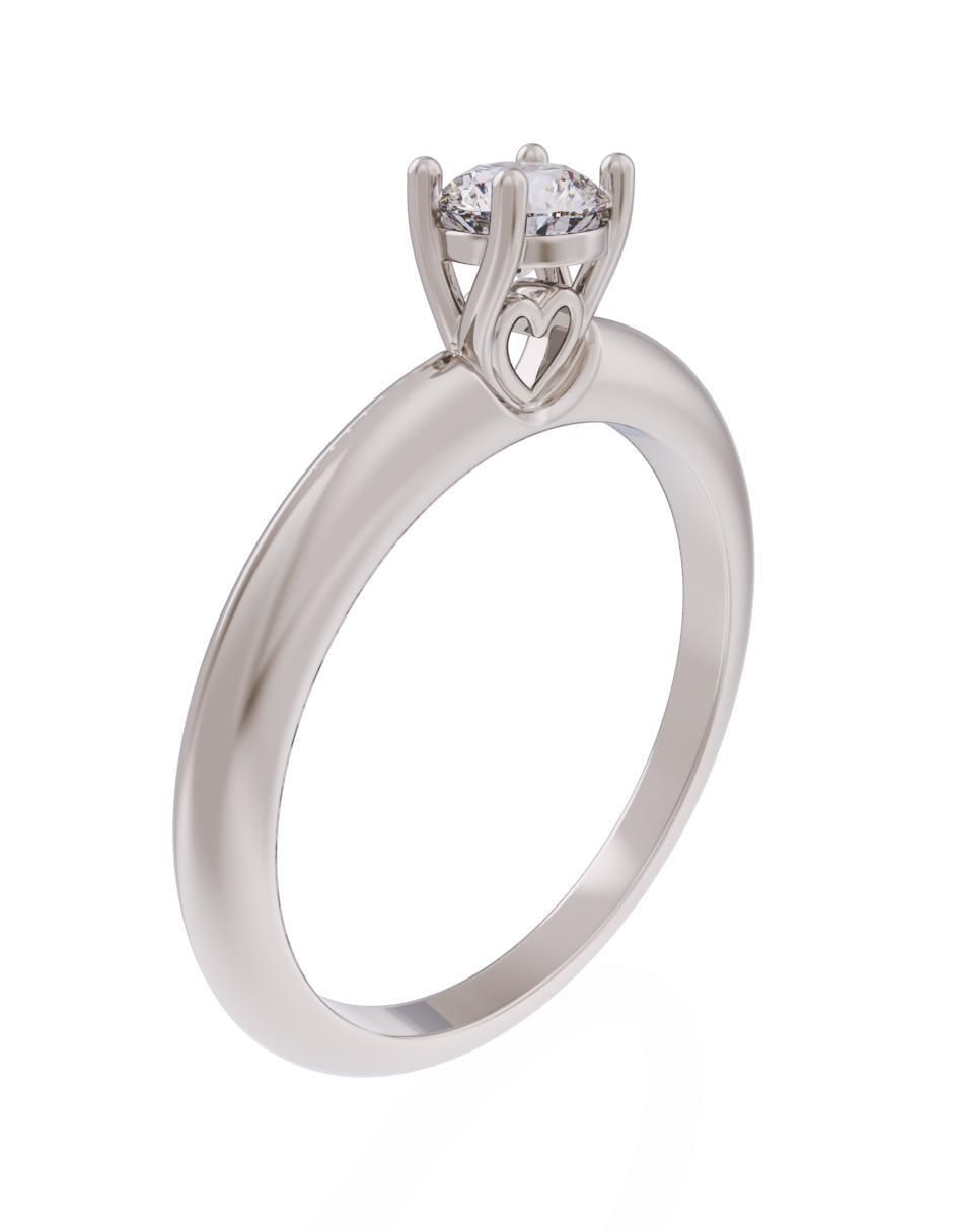 Anillo de compromiso de oro 14 k Eternidad zirconia 3