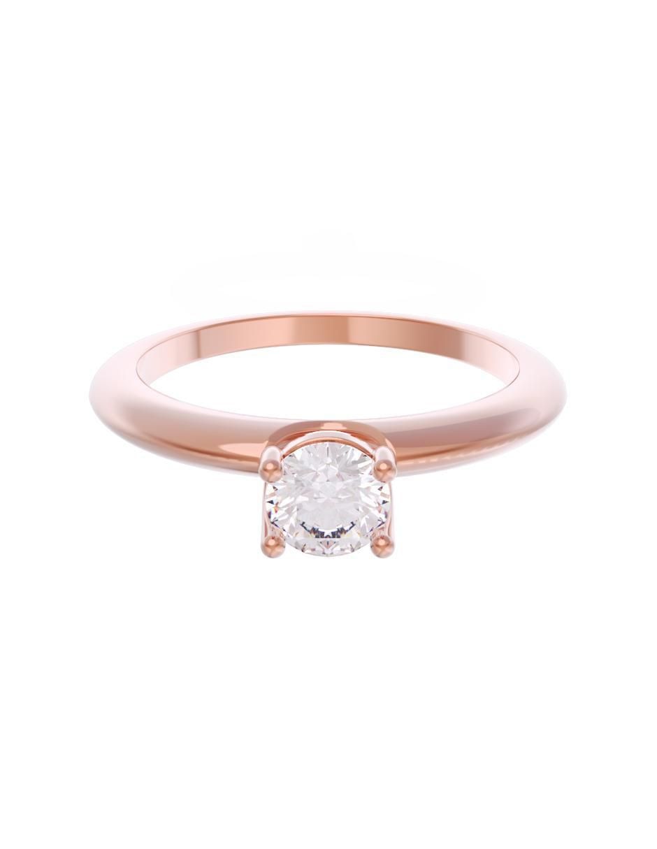 Anillo de compromiso de oro 14 k Eternidad zirconia