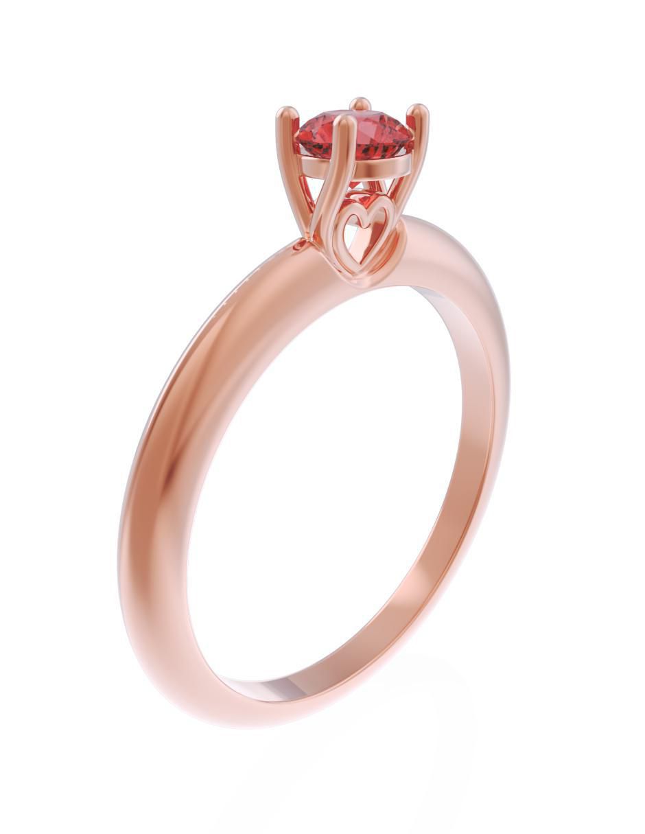 Anillo de compromiso de oro 14 k Eternidad zirconia 3