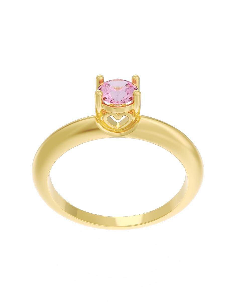 Anillo de compromiso "de" oro 14 k fonelli eternidad zirconia