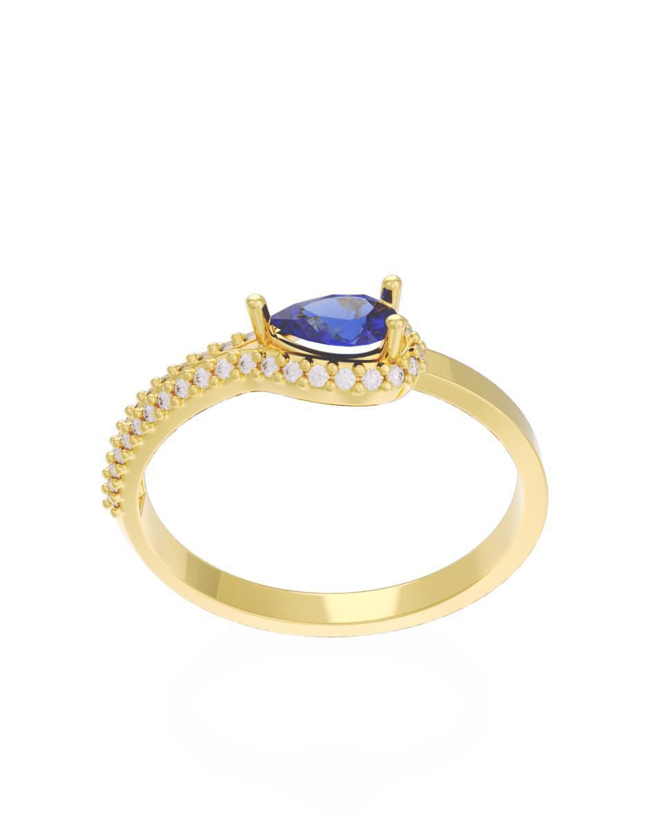 Anillo de compromiso "de" oro 14 k fonelli eternidad zirconia