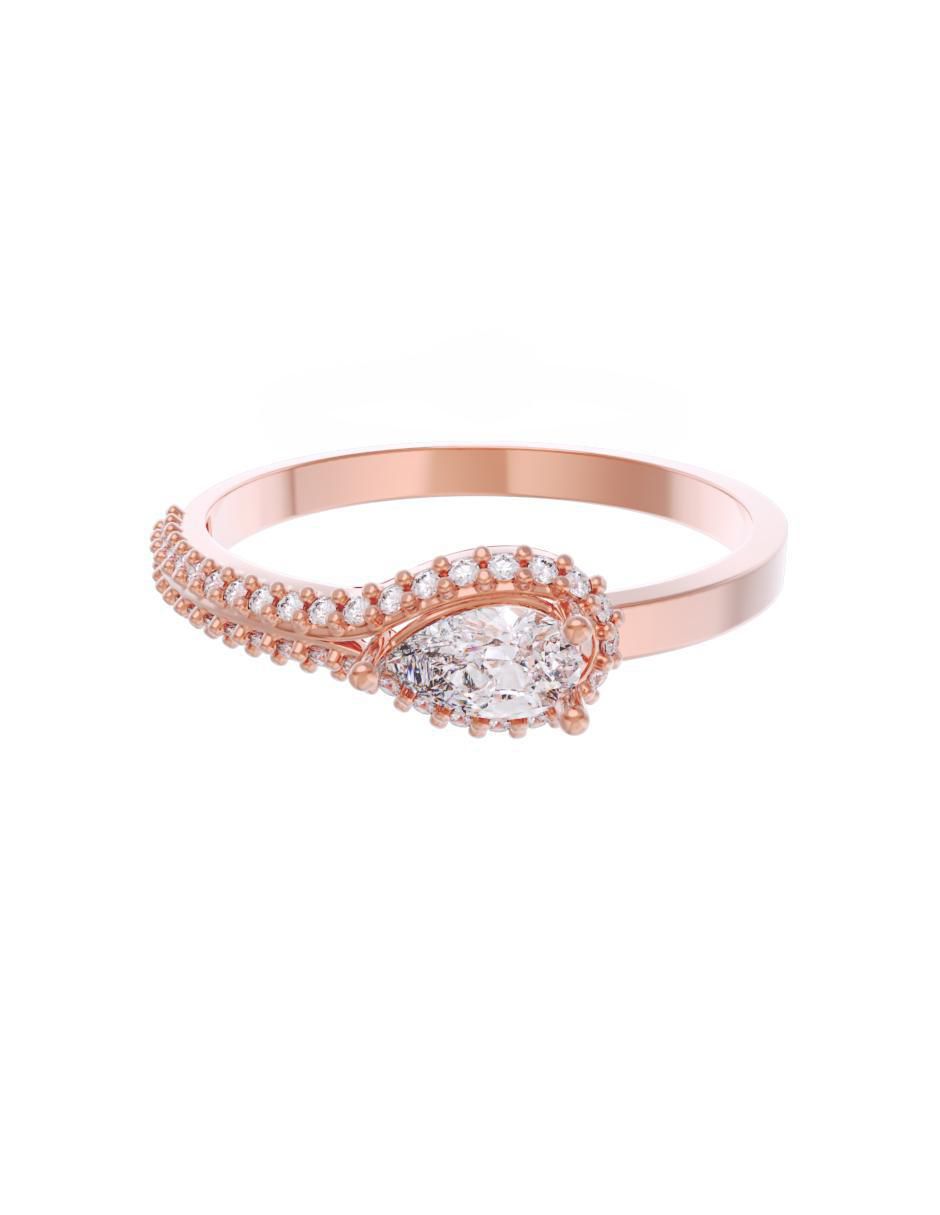 Anillo de compromiso de oro 14 k Eternidad zirconia Anillo de compromiso de oro 14 k Eternidad zirconia