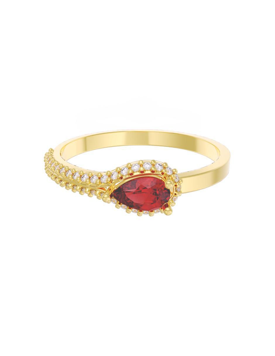 Anillo de compromiso de oro 14 k Eternidad zirconia Anillo de compromiso de oro 14 k Eternidad zirconia