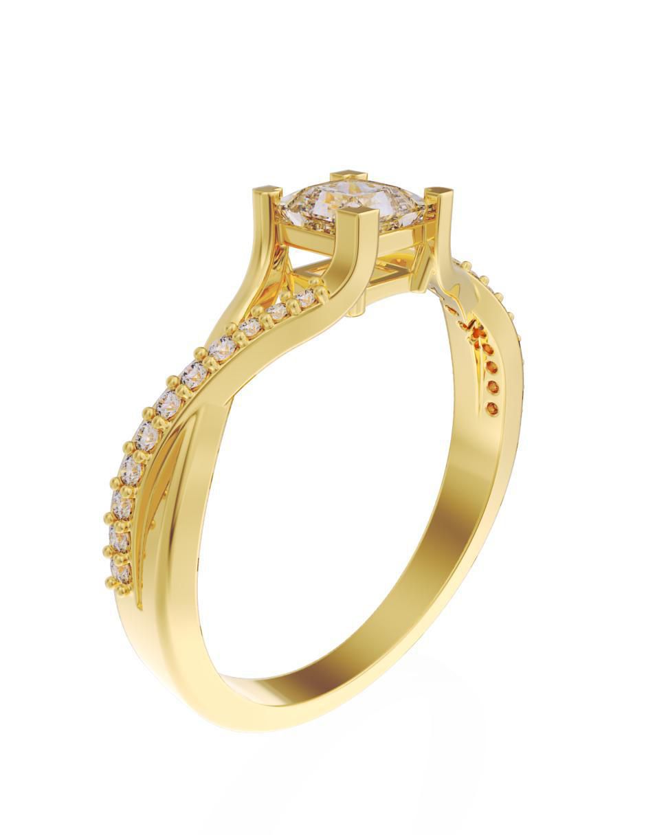 Anillo de compromiso "de" oro 14 k fonelli eternidad zirconia