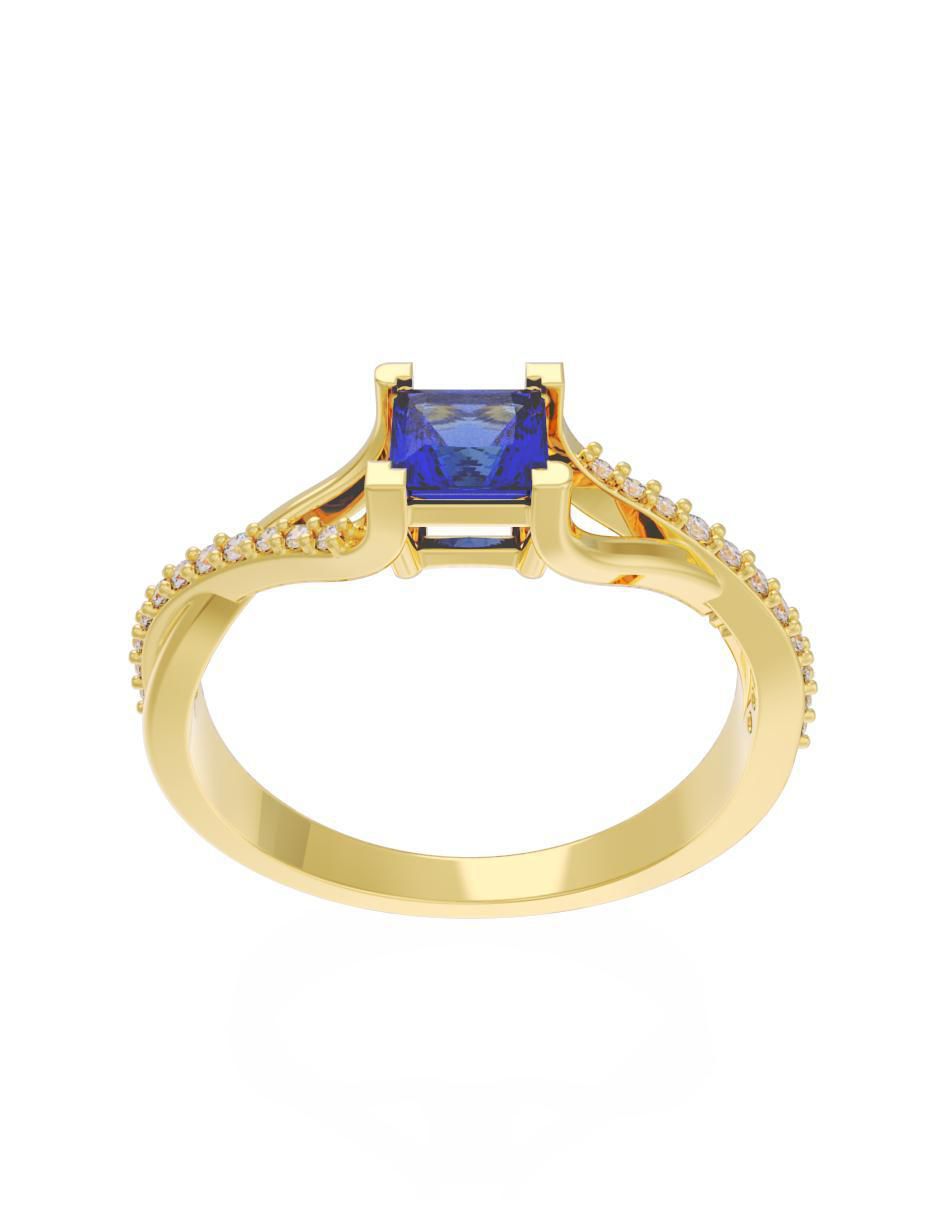 Anillo de compromiso "de" oro 14 k fonelli eternidad zirconia