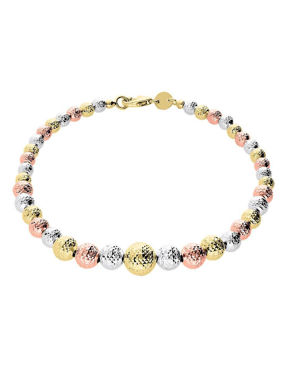 Pulsera de oro florentino 14 k con acabado brillante Pulsera de oro florentino 14 k con acabado brillante