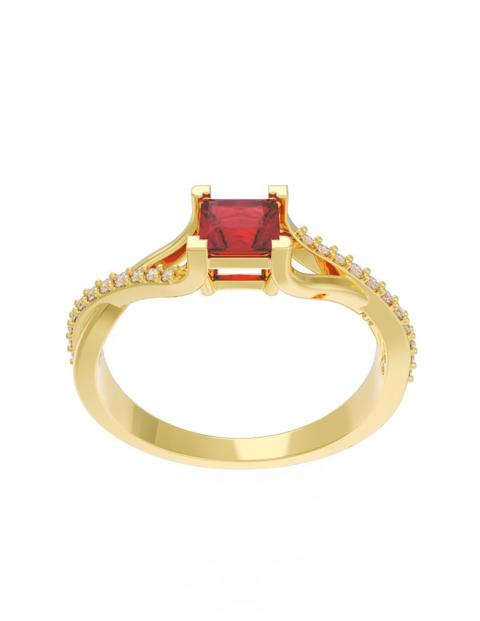 Anillo de compromiso "de" oro 14 k fonelli eternidad zirconia