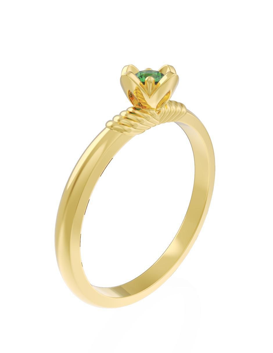 Anillo de compromiso "de" oro 14 k fonelli eternidad zirconia
