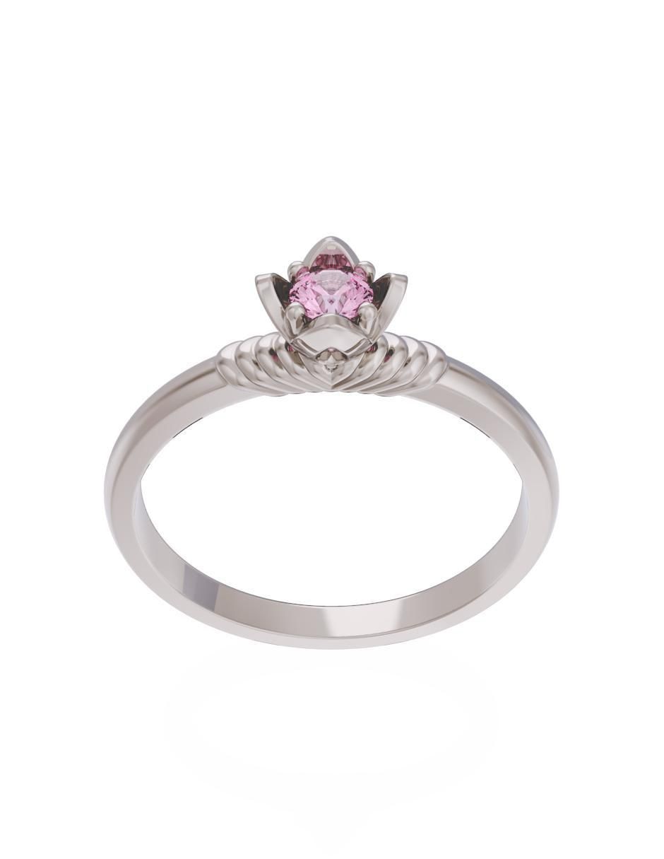 Anillo de compromiso de oro 14 k Eternidad zirconia 2