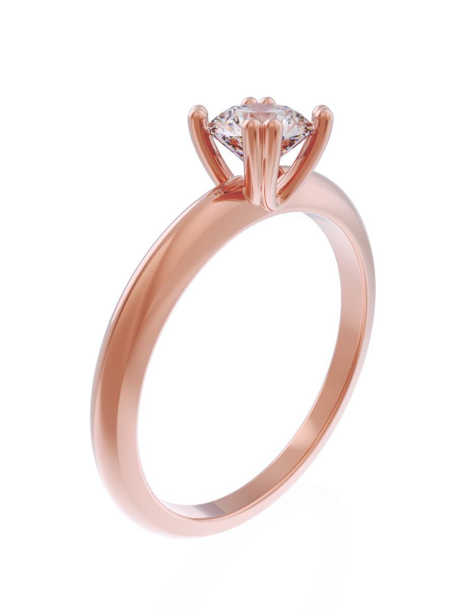 Anillo de compromiso de oro 14 k Eternidad zirconia 3