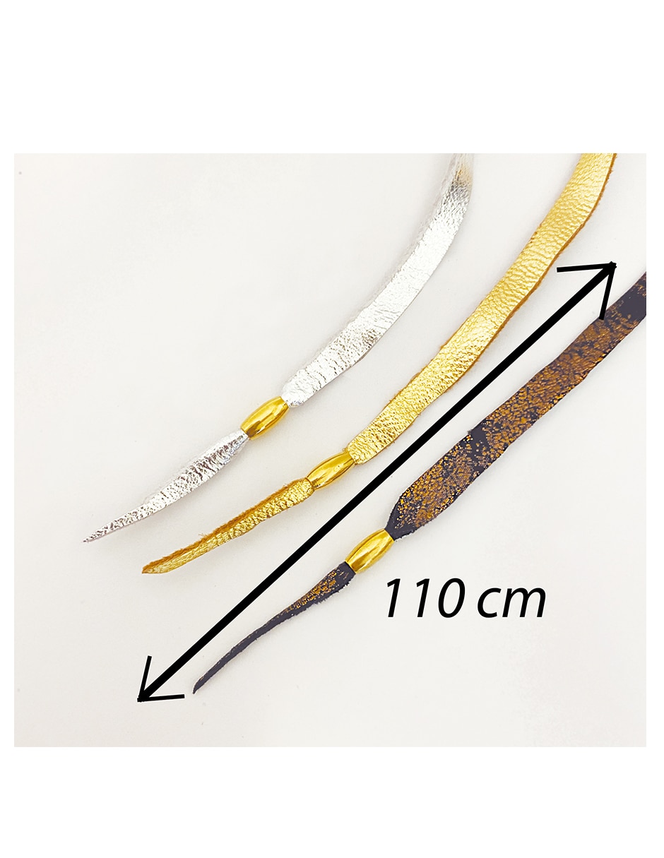 Pulsera vangania "de" cuero sin kilataje sin familia o colección "con acabado"
