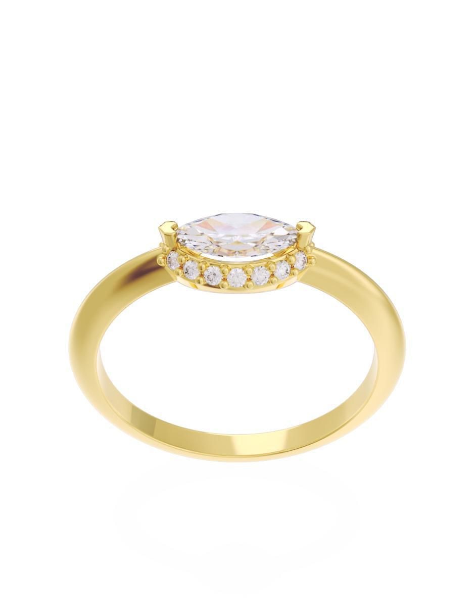 Anillo de compromiso "de" oro 14 k fonelli eternidad zirconia