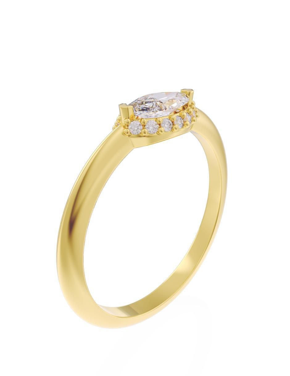 Anillo de compromiso "de" oro 14 k fonelli eternidad zirconia