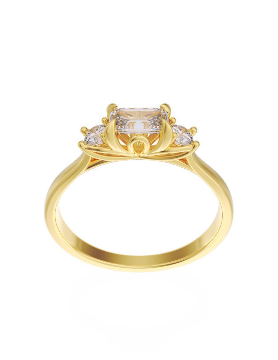 Anillo de compromiso "de" oro 14 k fonelli eternidad zirconia