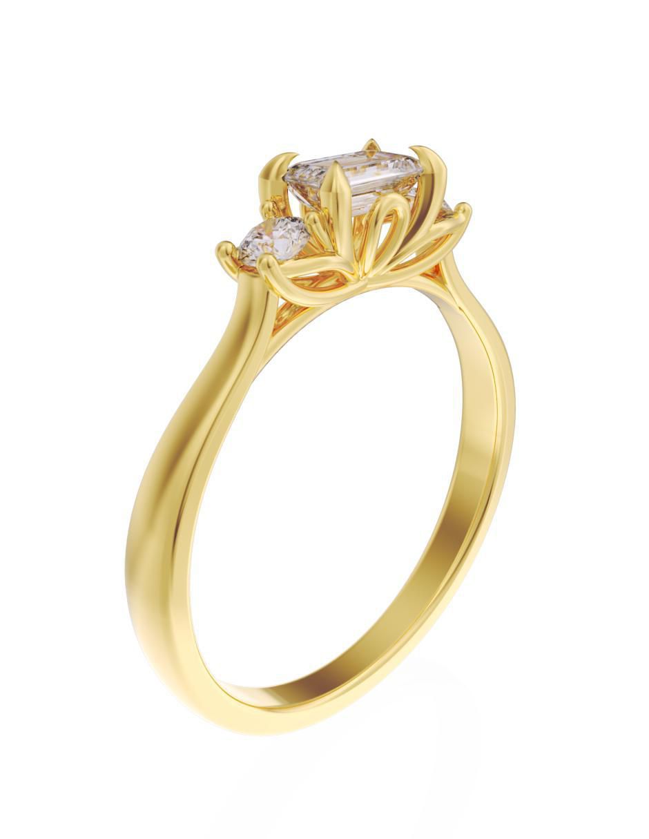Anillo de compromiso "de" oro 14 k fonelli eternidad zirconia