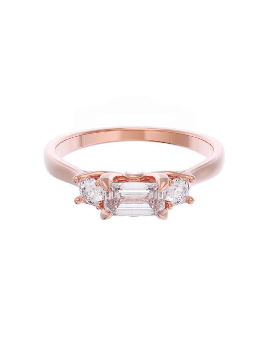 Anillo de compromiso de oro 14 k Eternidad zirconia Anillo de compromiso de oro 14 k Eternidad zirconia