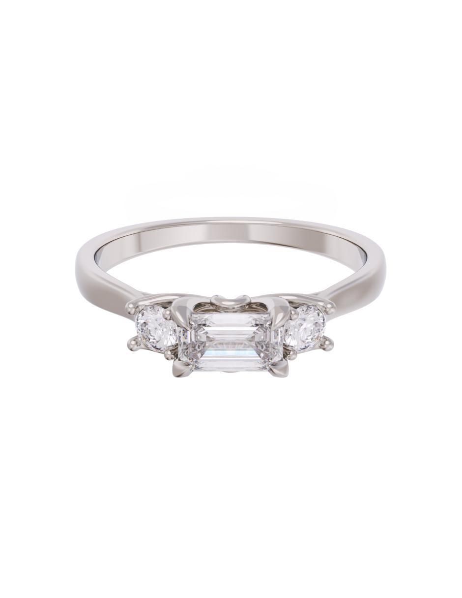 Anillo de compromiso de oro 14 k Eternidad zirconia Anillo de compromiso de oro 14 k Eternidad zirconia