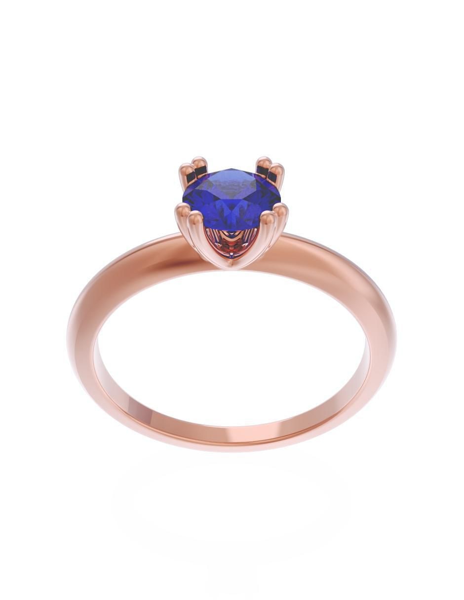 Anillo de compromiso de oro 14 k Eternidad zirconia 2