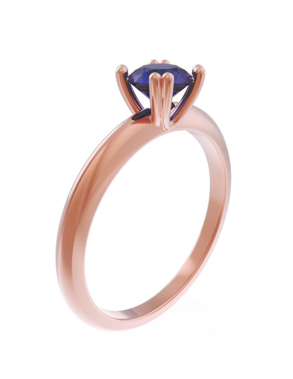 Anillo de compromiso de oro 14 k Eternidad zirconia 3