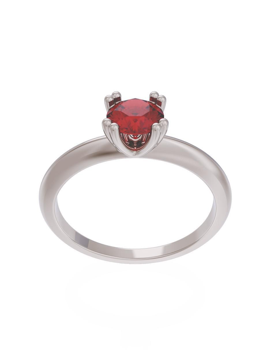 Anillo de compromiso de oro 14 k Eternidad zirconia 2