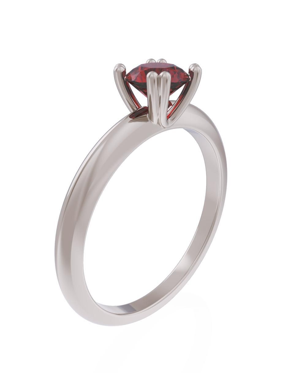 Anillo de compromiso de oro 14 k Eternidad zirconia 3