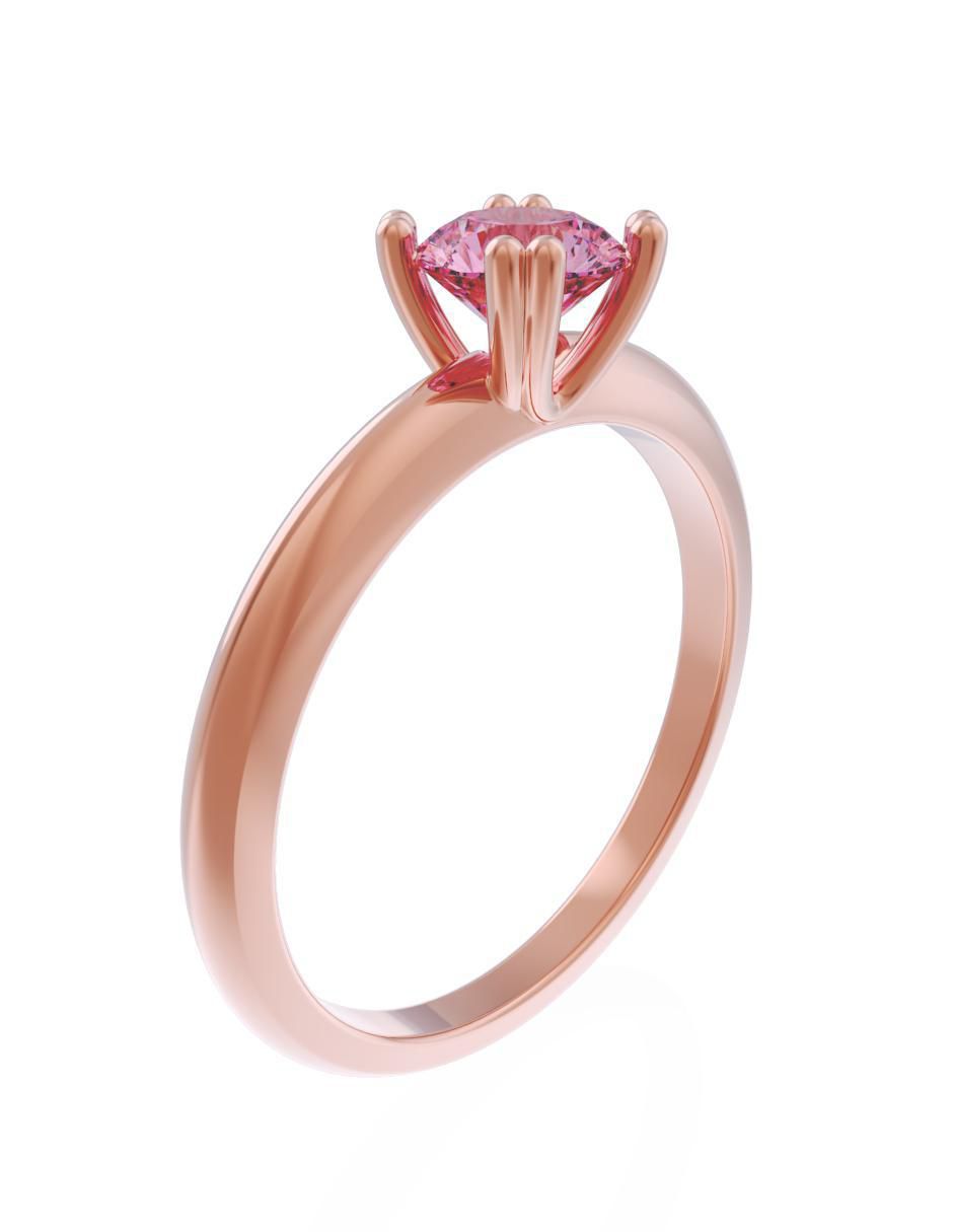 Anillo de compromiso de oro 14 k Eternidad zirconia 3
