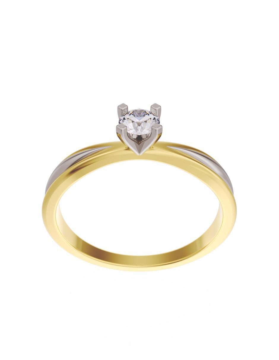 Anillo de compromiso "de" oro 14 k fonelli eternidad zirconia