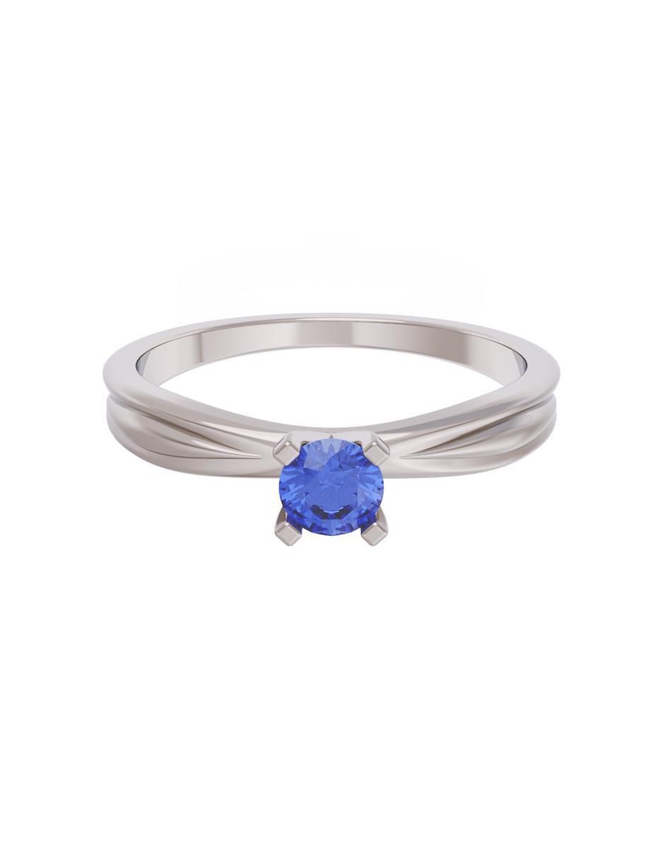 Anillo de compromiso de oro 14 k Eternidad zirconia