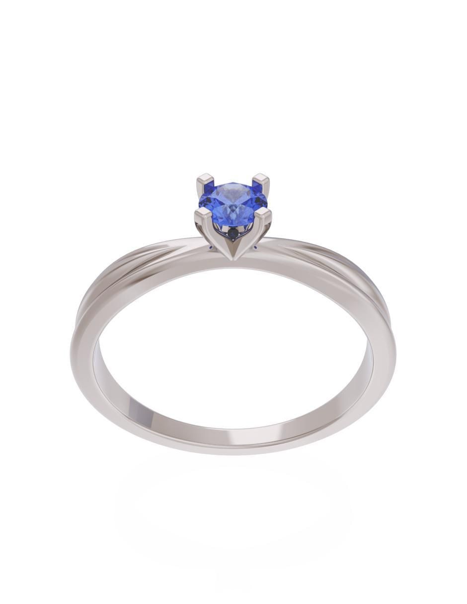 Anillo de compromiso de oro 14 k Eternidad zirconia 2