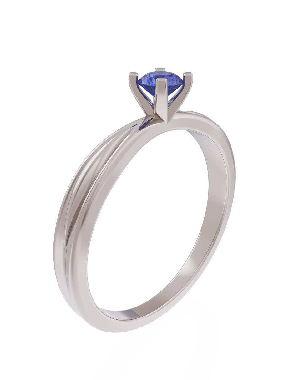 Anillo de compromiso de oro 14 k Eternidad zirconia 3