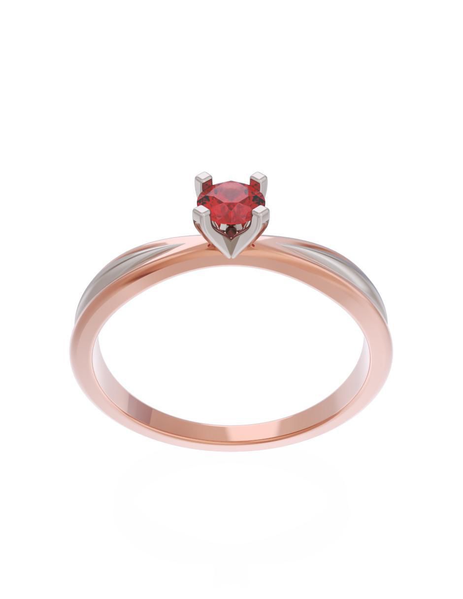 Anillo de compromiso de oro 14 k Eternidad zirconia 2