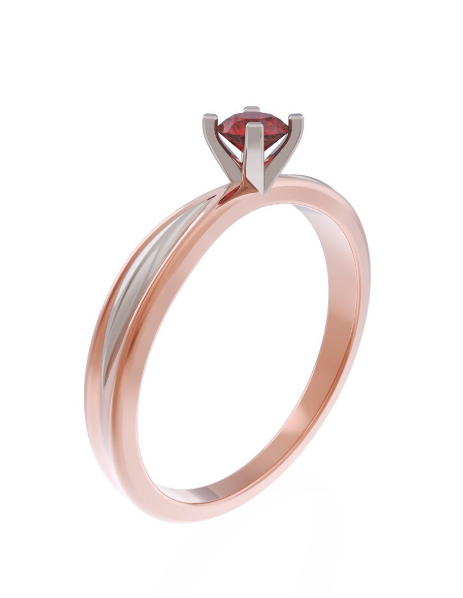 Anillo de compromiso de oro 14 k Eternidad zirconia 3