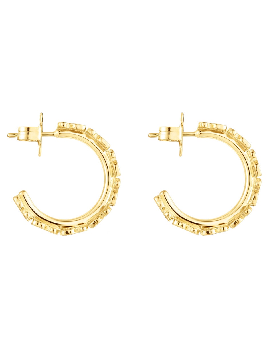 Aretes de oso Straight de plata P925 con acabado brillante 2