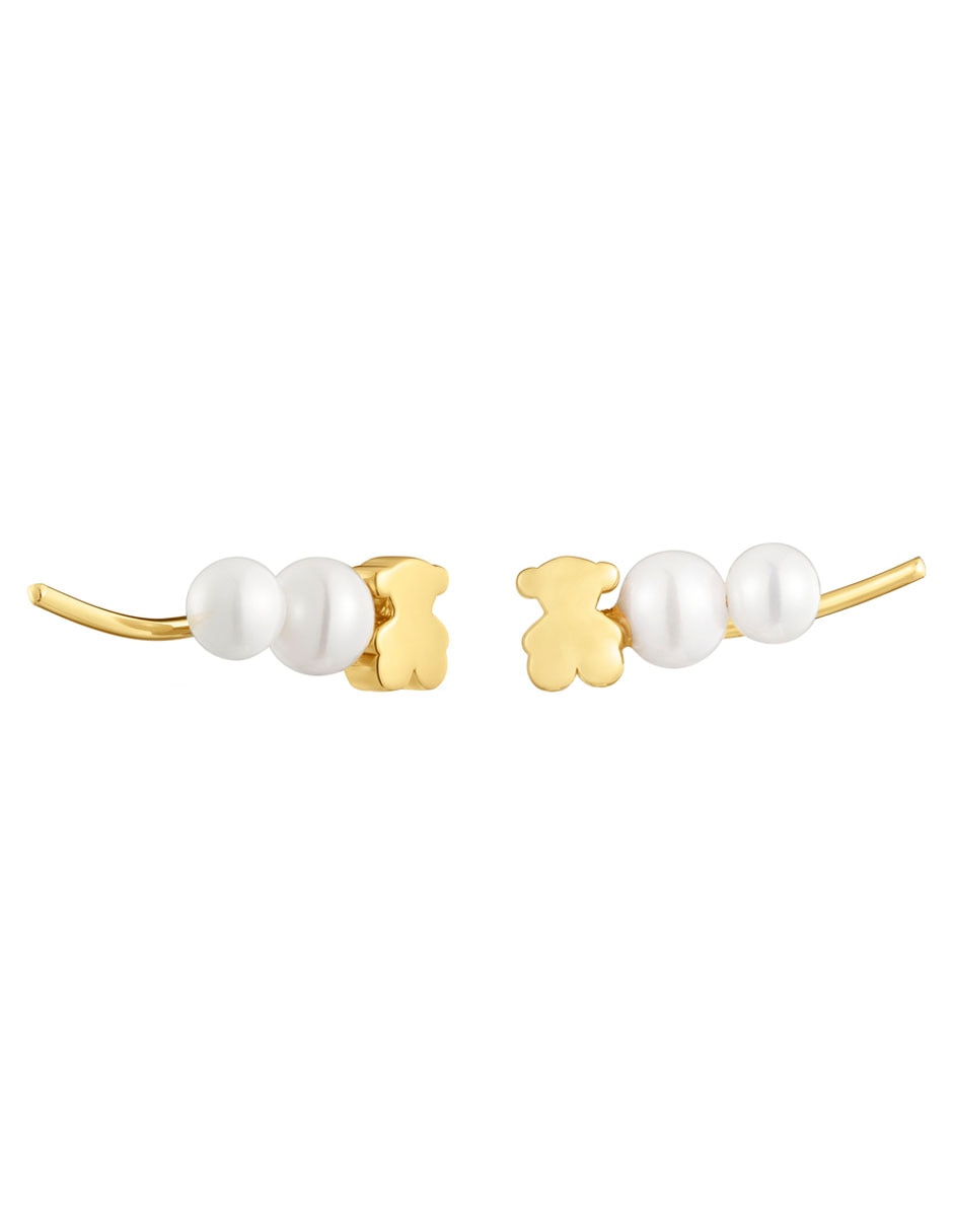 Piercing de oso Sweet Dolls de oro 18 k con acabado brillante perla Piercing de oso Sweet Dolls de oro 18 k con acabado brillante perla