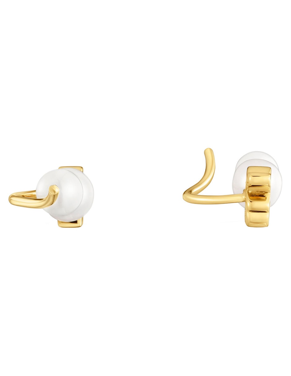 Piercing de oso Sweet Dolls de oro 18 k con acabado brillante perla 2
