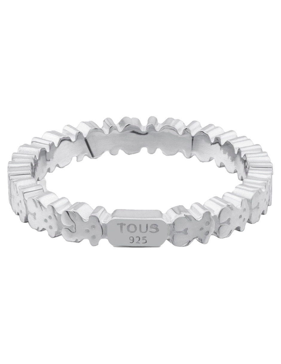 Anillo de oso Straight P 925 de plata brillante