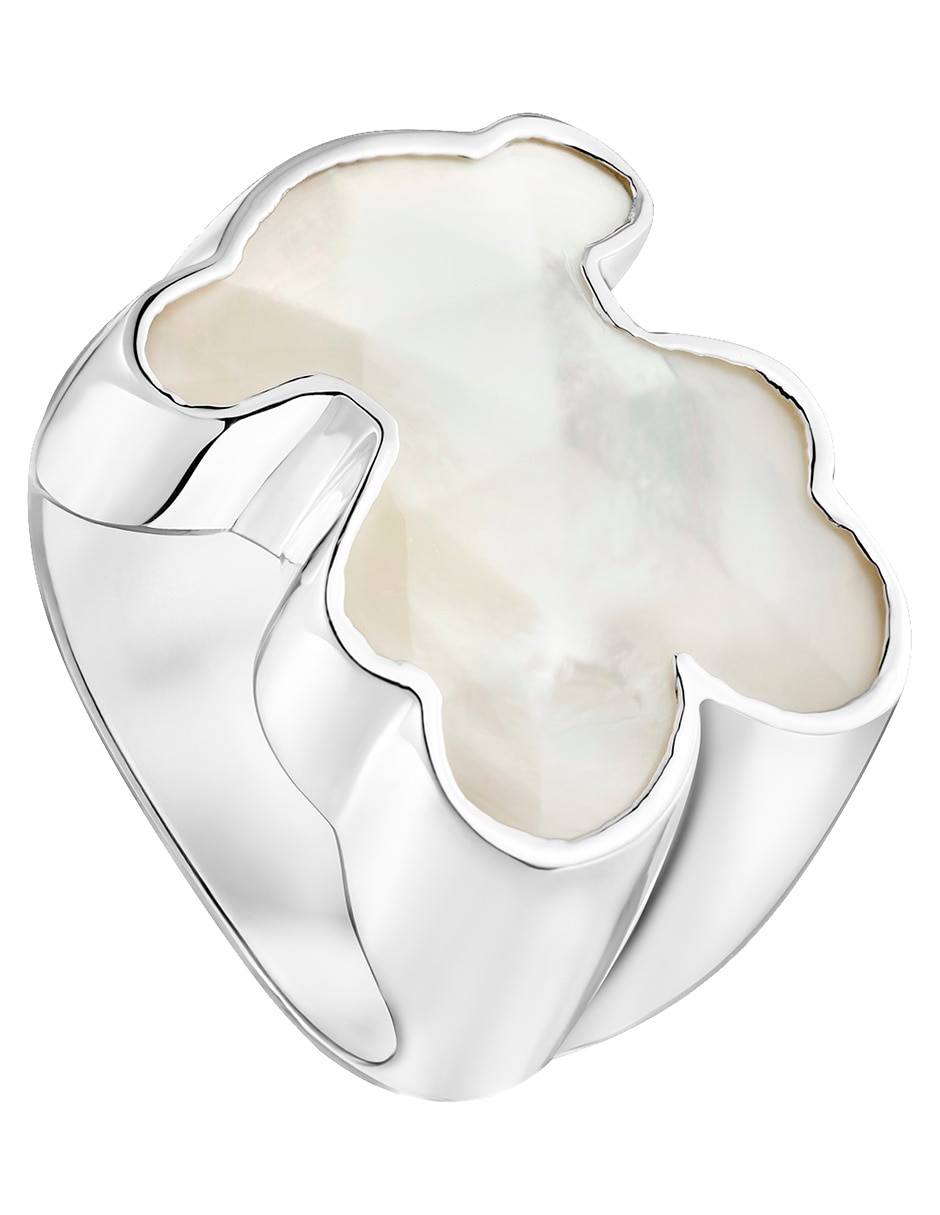 Anillo de oso Icon Color P 925 de plata nácar brillante