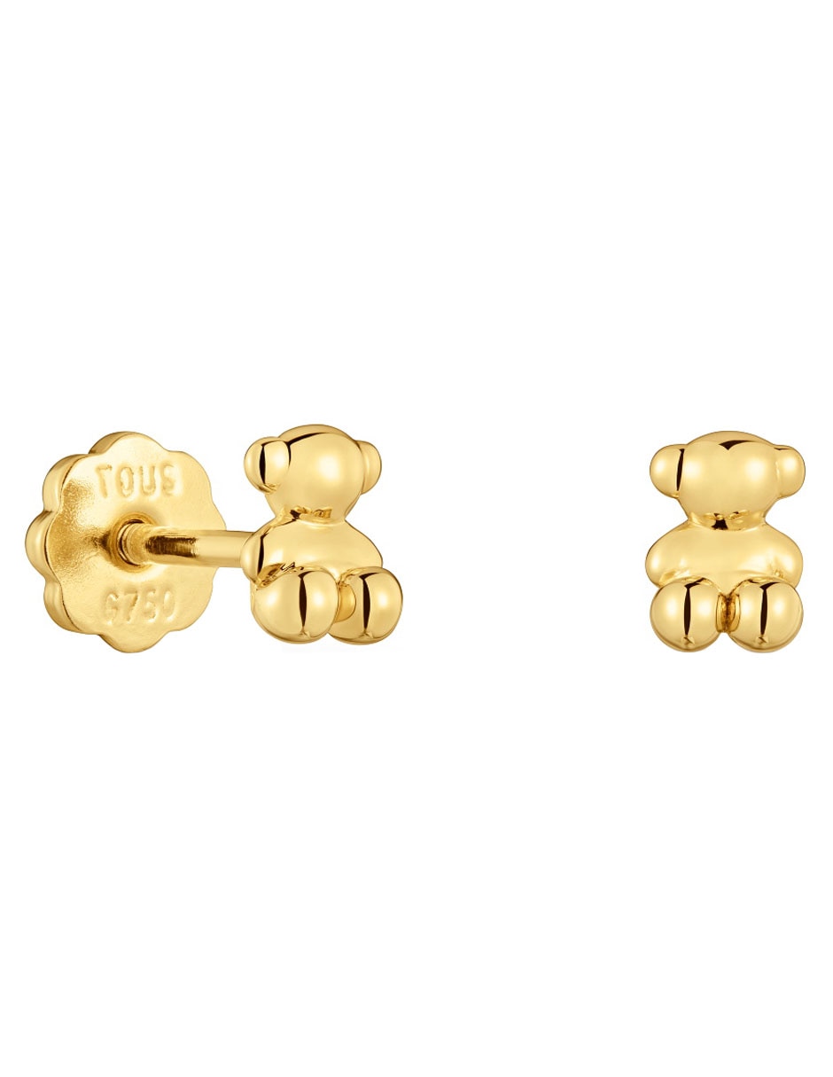 Broqueles de oso Bold Bear de oro 18 k con acabado brillante