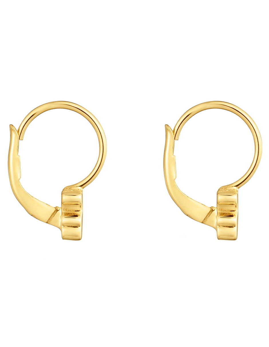 Aretes cortos de oso Sweet Dolls de oro 18 k con acabado brillante 2