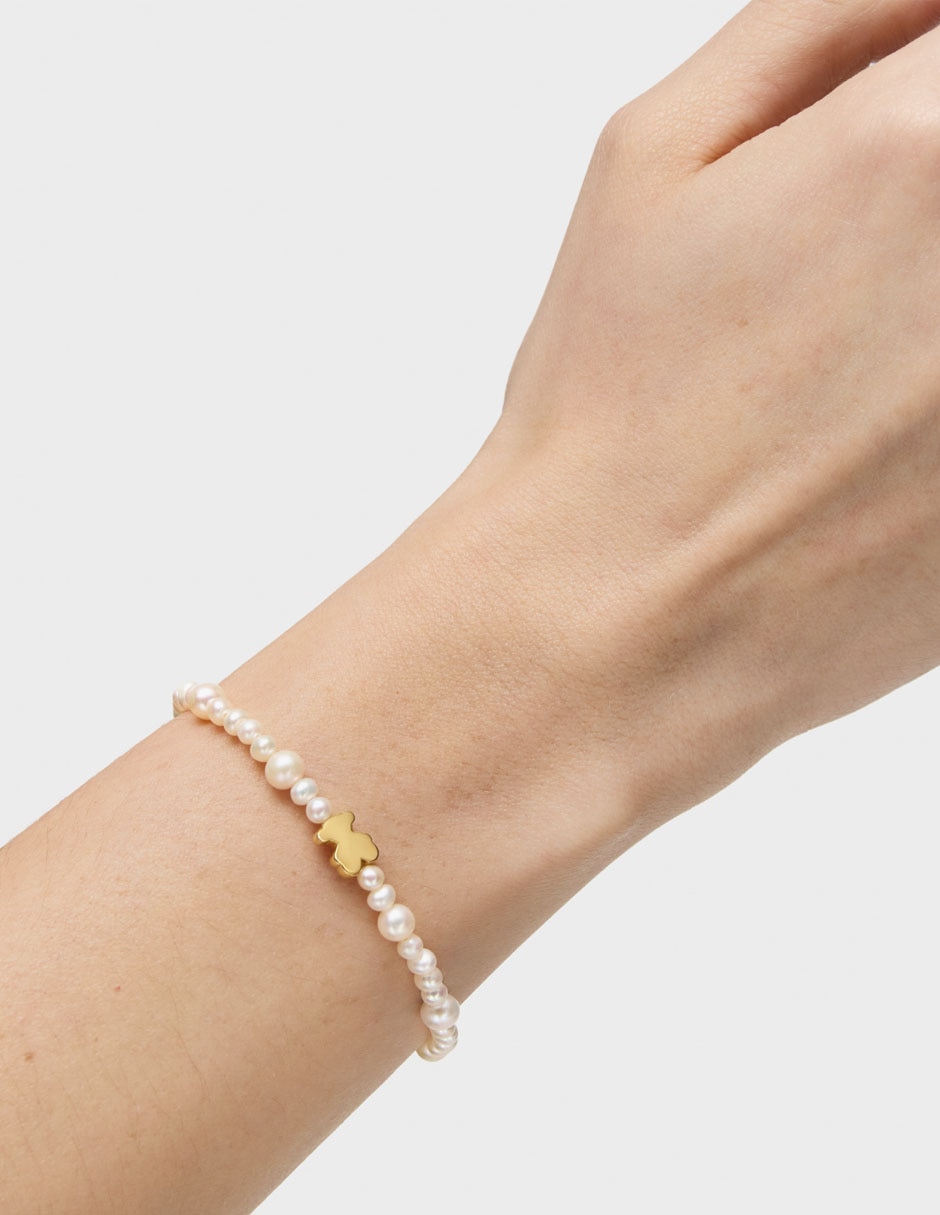 Pulsera de oro amarillo 18 k Sweet Dolls con acabado brillante 4