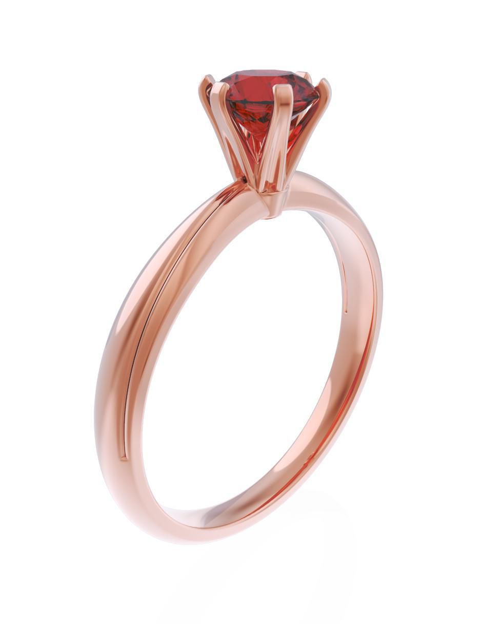 Anillo de compromiso de oro 14 k Eternidad zirconia 3