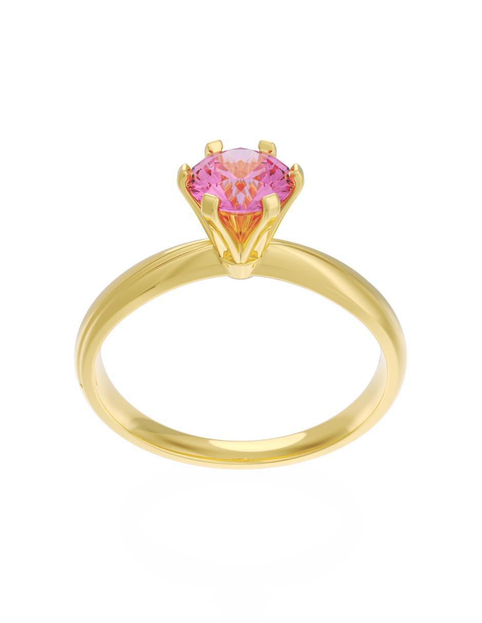 Anillo de compromiso "de" oro 14 k fonelli eternidad zirconia
