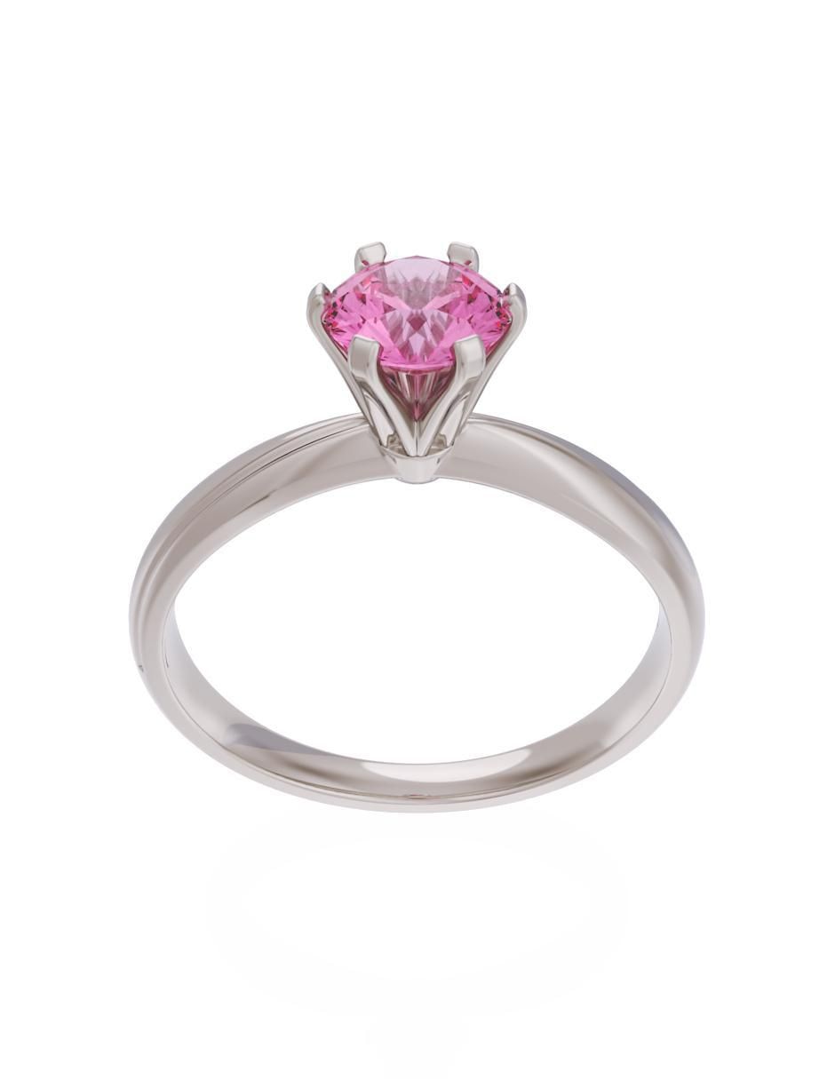 Anillo de compromiso de oro 14 k Eternidad zirconia 2